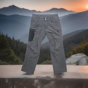 Mammut Pants Mens 38X30 Gray SOFtech Hiking Softshell Cargo Technical Outdoors